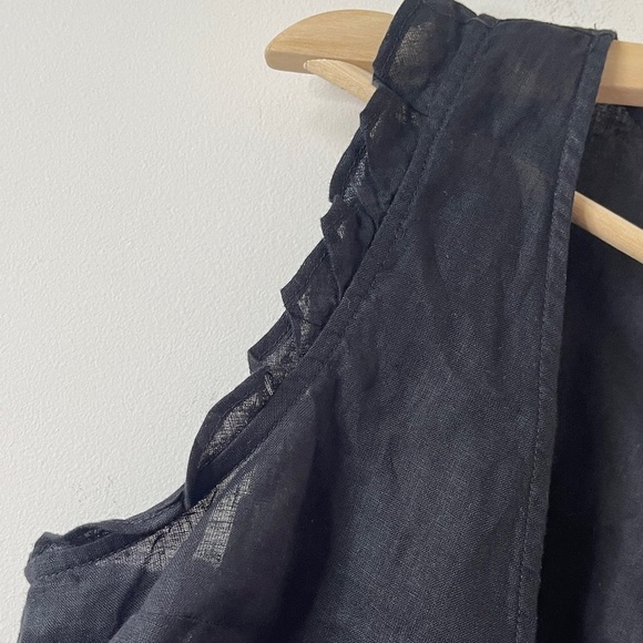 Joie Black Sleeveless Lace-Up Blouse - Picture 4 of 11